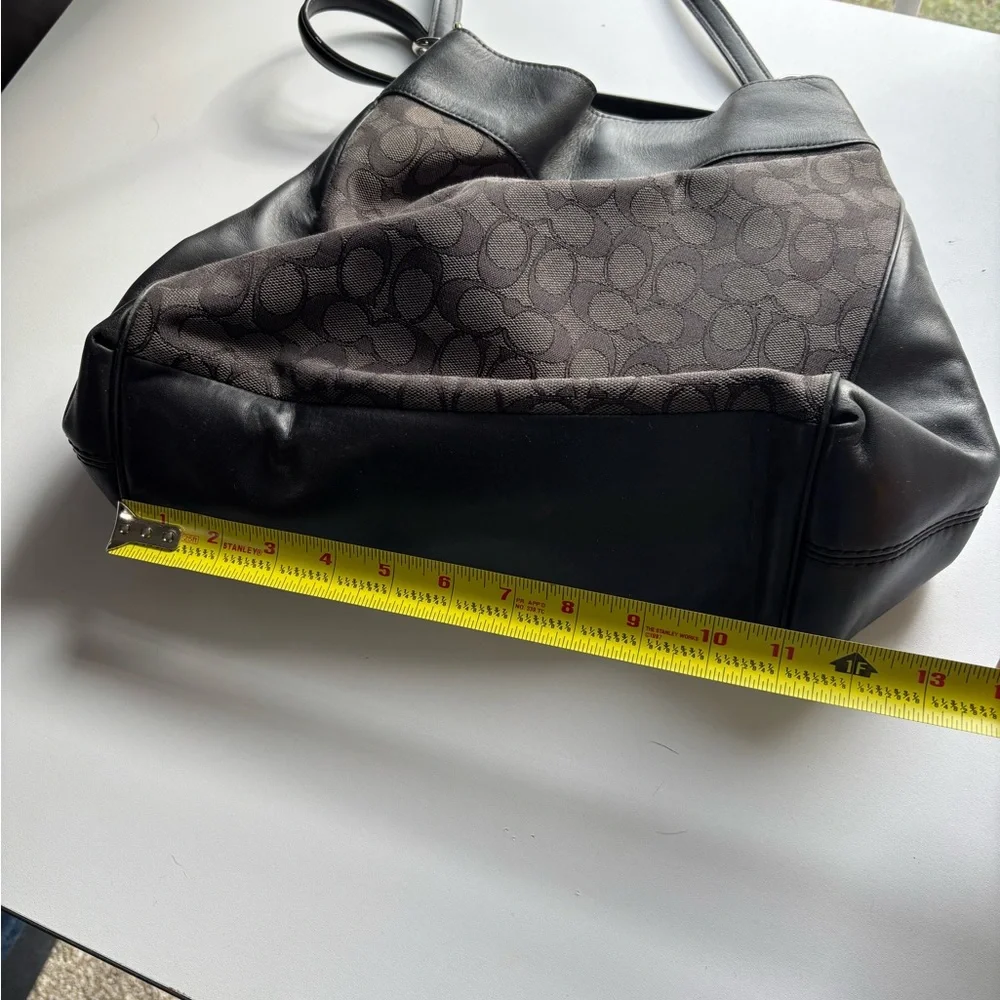 Coach Black and Gray Signature Shoulder Bag - Picture 6 of 6
